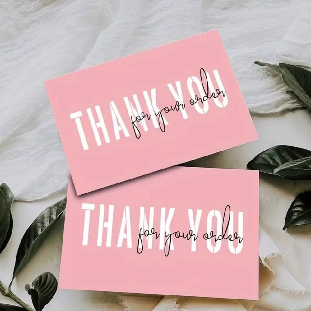 Pink Thank You Cards, 50 pieces, NEW